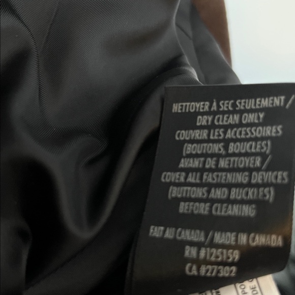 Soia & Kyo Wool Coat with Leather Quilted Sleeves Medium - Picture 8 of 8